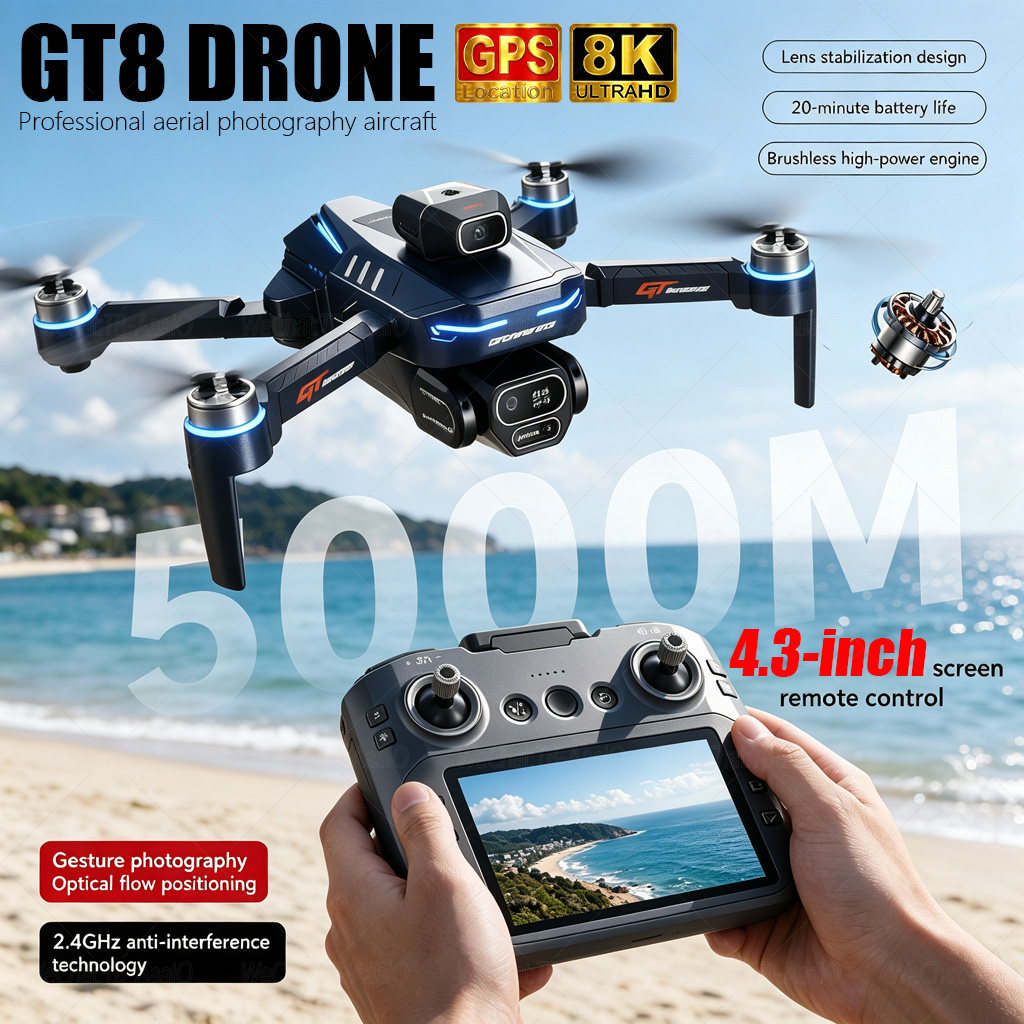 Rc Hobby Drone - YENİ GT8 HD RC Drone 4K