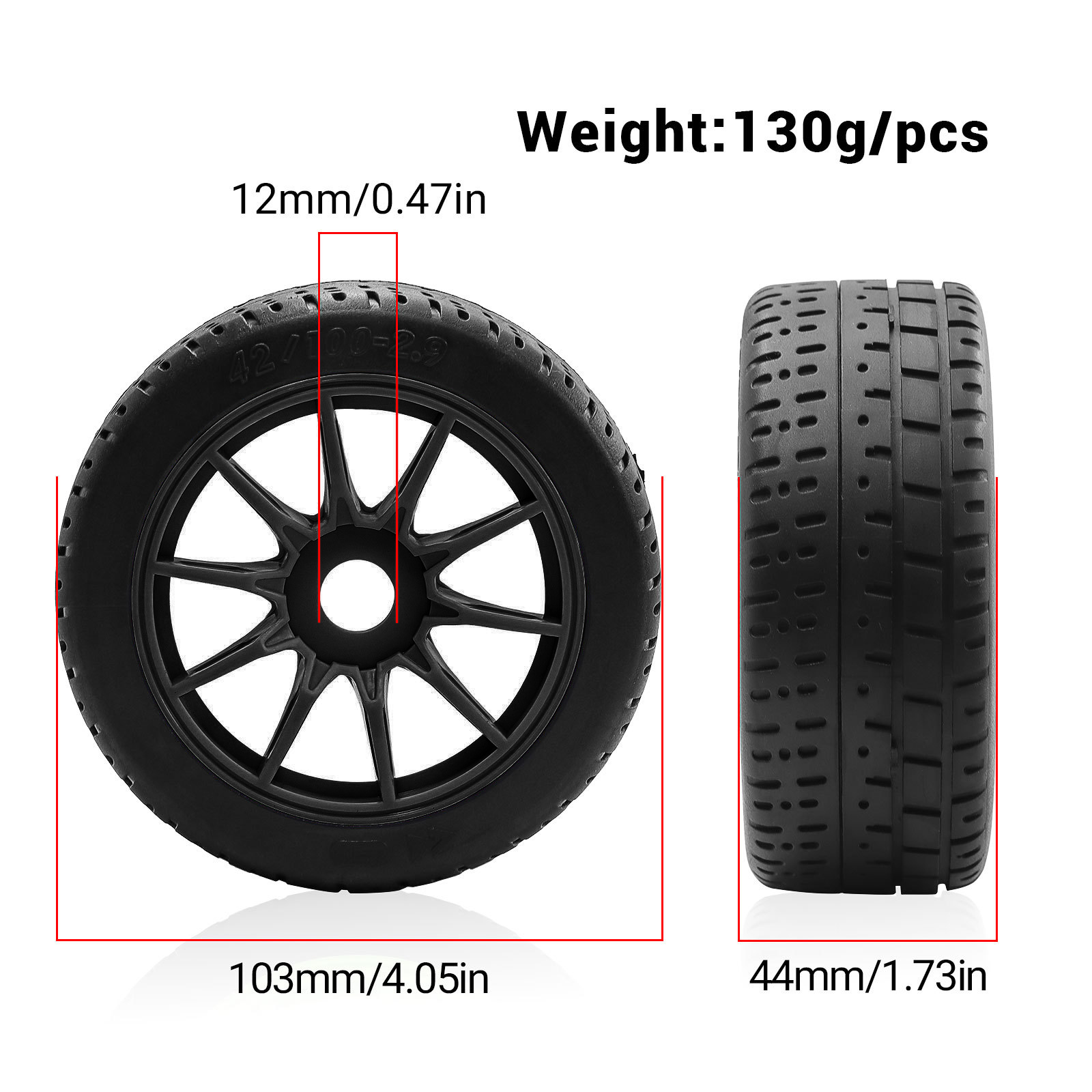 4 adet 100*44mm RC Jant ve Las - Rc Truck Monster incelemesi ve fiyatı